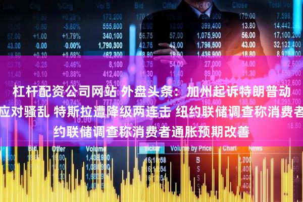 杠杆配资公司网站 外盘头条：加州起诉特朗普动用国民警卫队应对骚乱 特斯拉遭降级两连击 纽约联储调查称消费者通胀预期改善